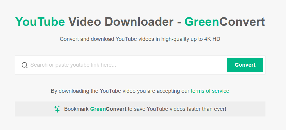 GreenConvert - Baixador de vídeos do YouTube (1080p)