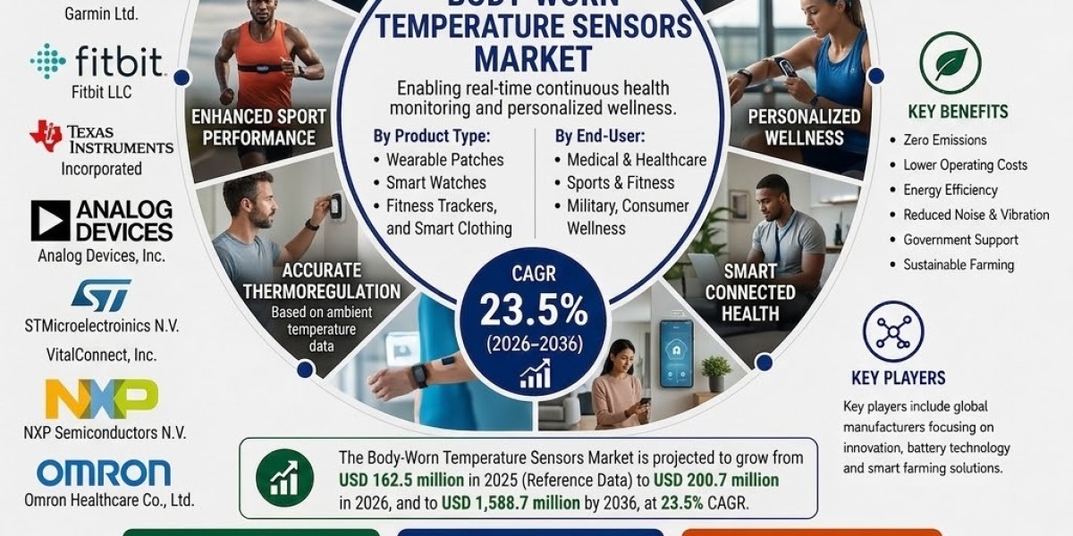 Global Body-Worn Temperature Sensors Market Forecast to USD 1,588.7 Million by 2036, China Leads Regional Expansion